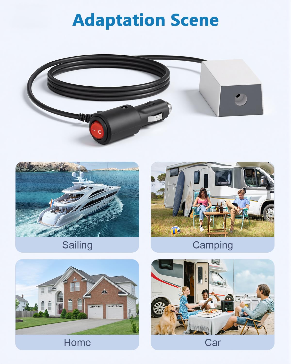 ADINEL powering Starlink Mini at campsite at night for uninterrupted connectivity benefit