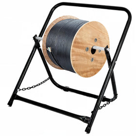 AdirPro front view of cable reel caddy showing compact portable dispenser and easy setup