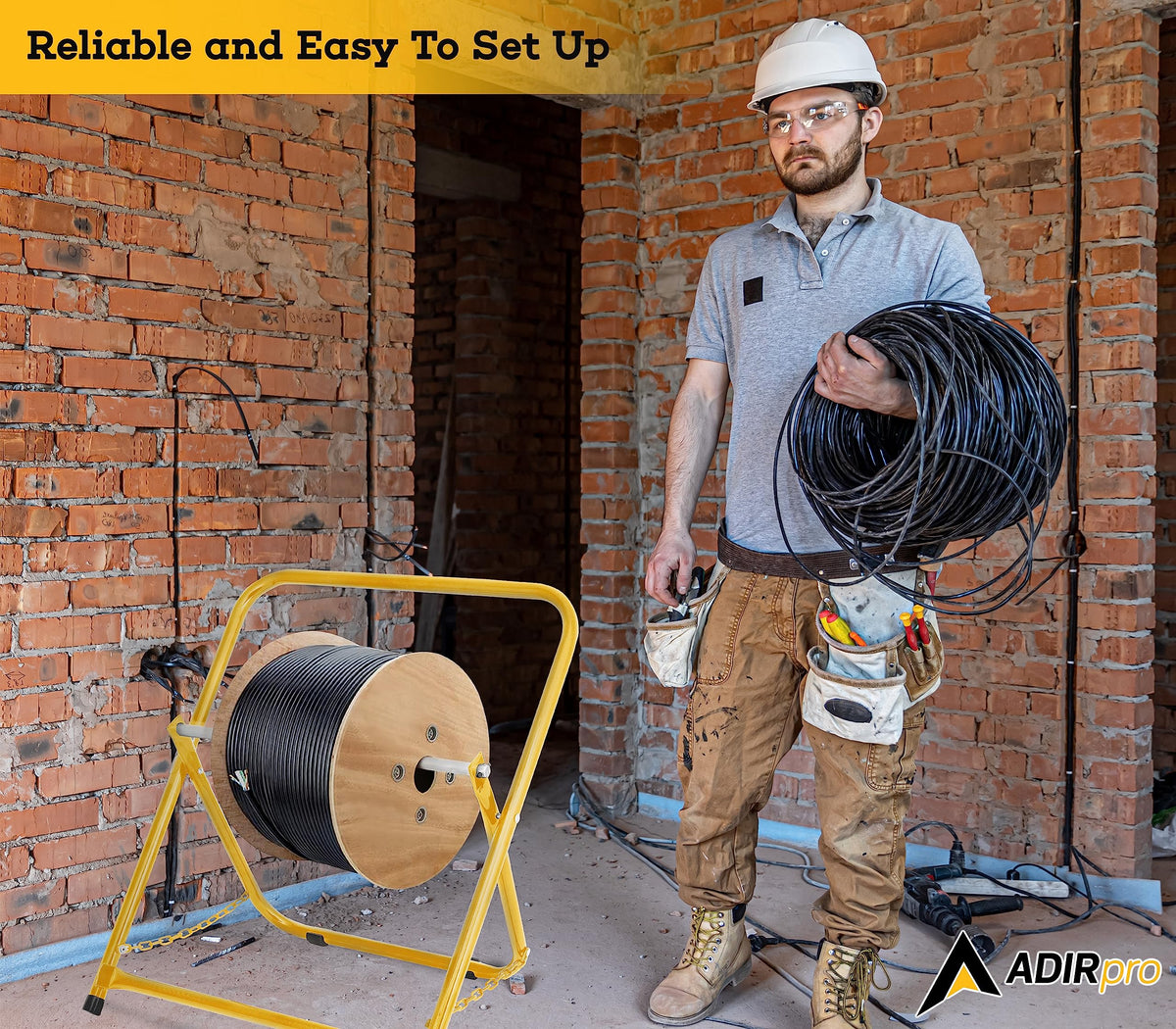 AdirPro side profile deployed demonstrates stable stance and smooth rotation benefit