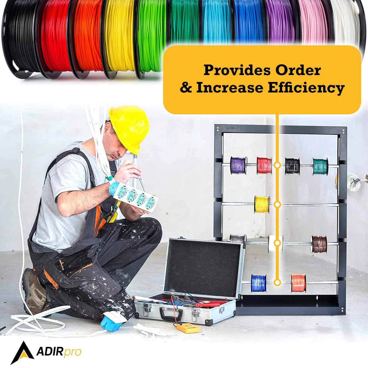 AdirPro van-mount-ready design suits service vehicles and compact workplaces.