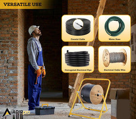 AdirPro yellow powder coat finish displays durable coating resisting jobsite wear benefit