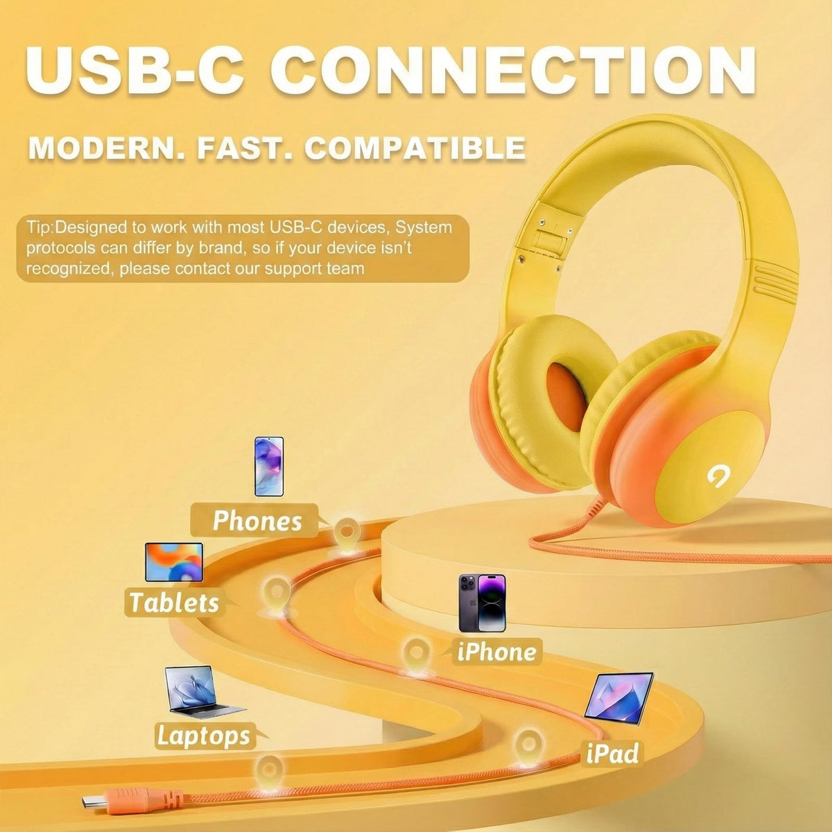 ADOOPE 85dB-safe volume supports safe listening while kids watch videos