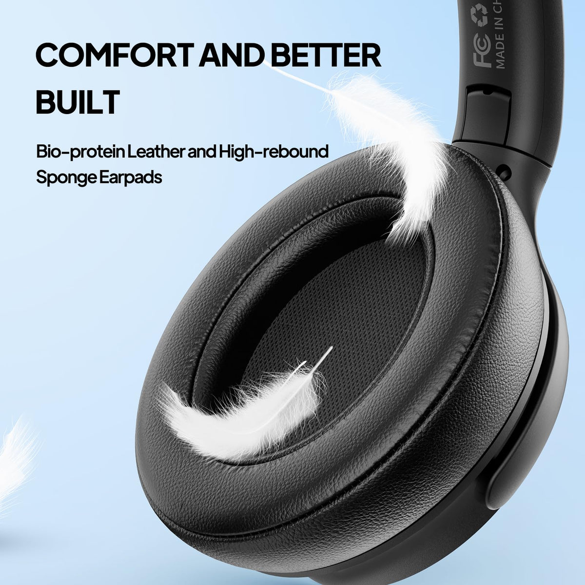 ADOOPE soft ear cushions provide comfortable all-day wear.