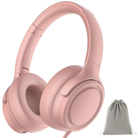 ADOOPE front view of gold wired USB‑C headphones showing sleek design and ready‑to‑use convenience