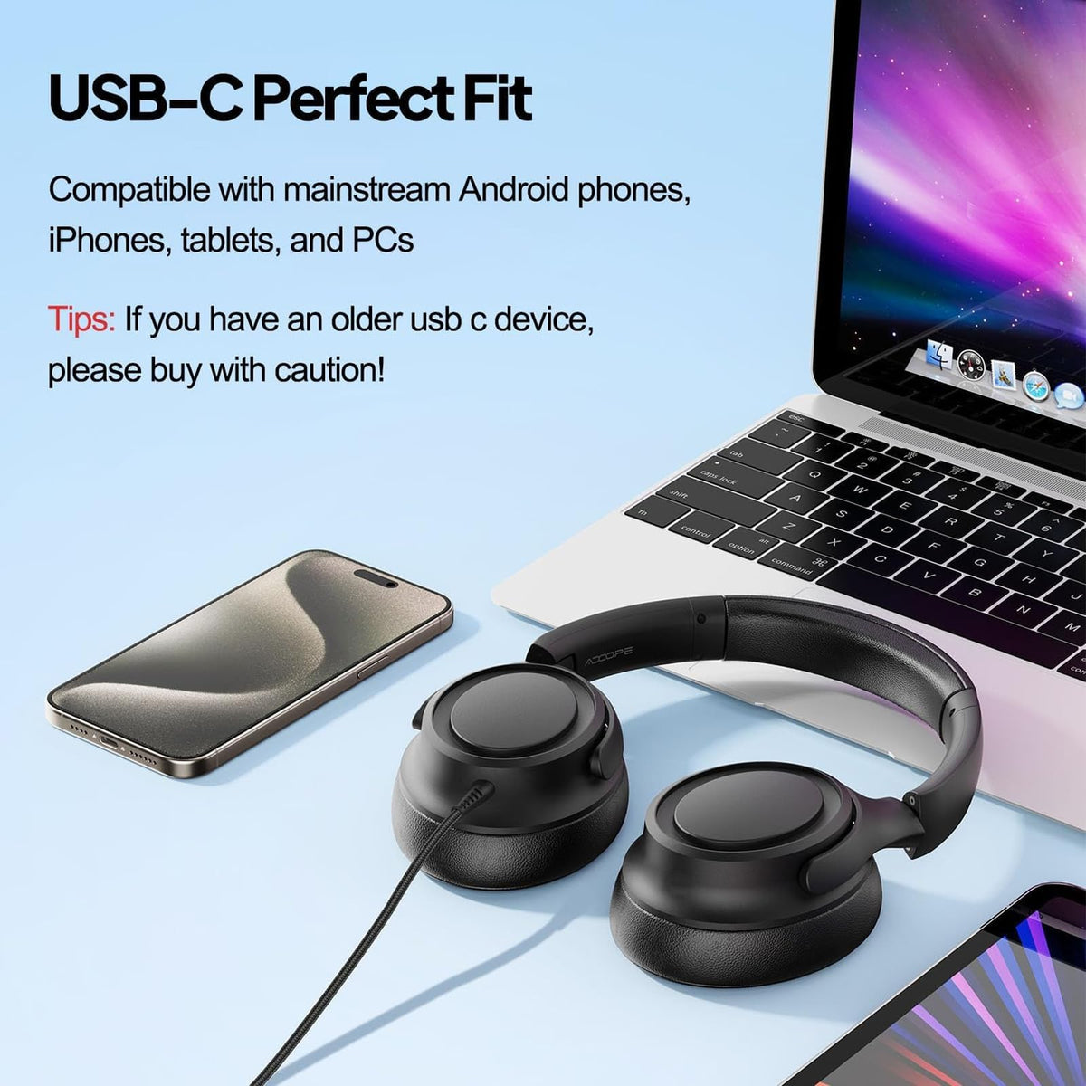 ADOOPE microphone captures voice clearly for online meetings.