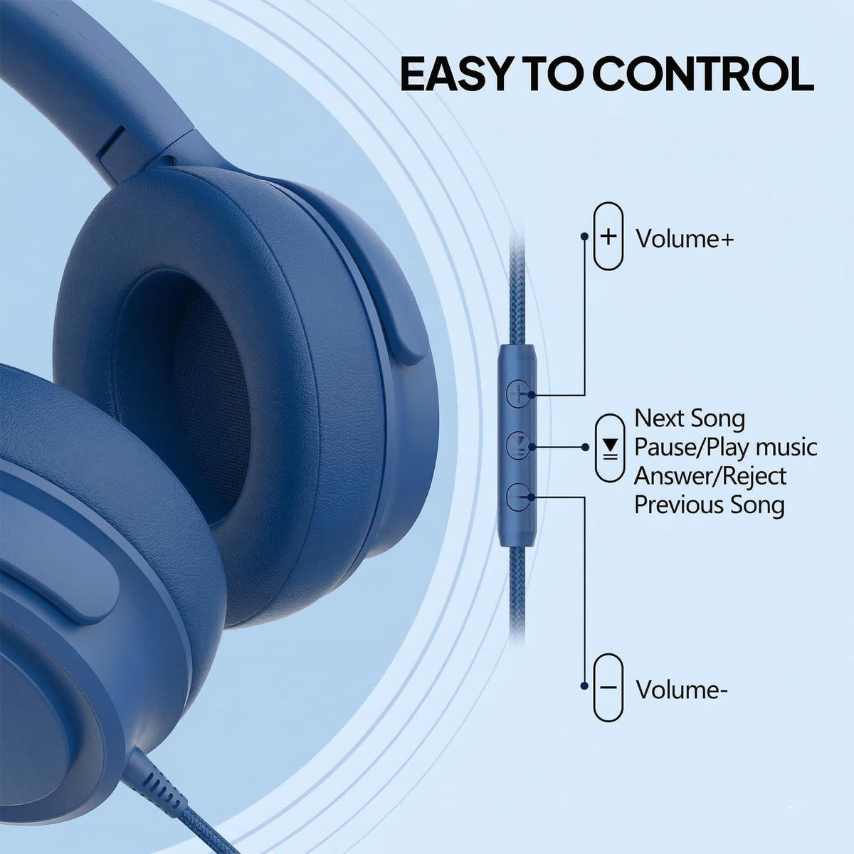 ADOOPE over-ear design for comfortable wear during long sessions.