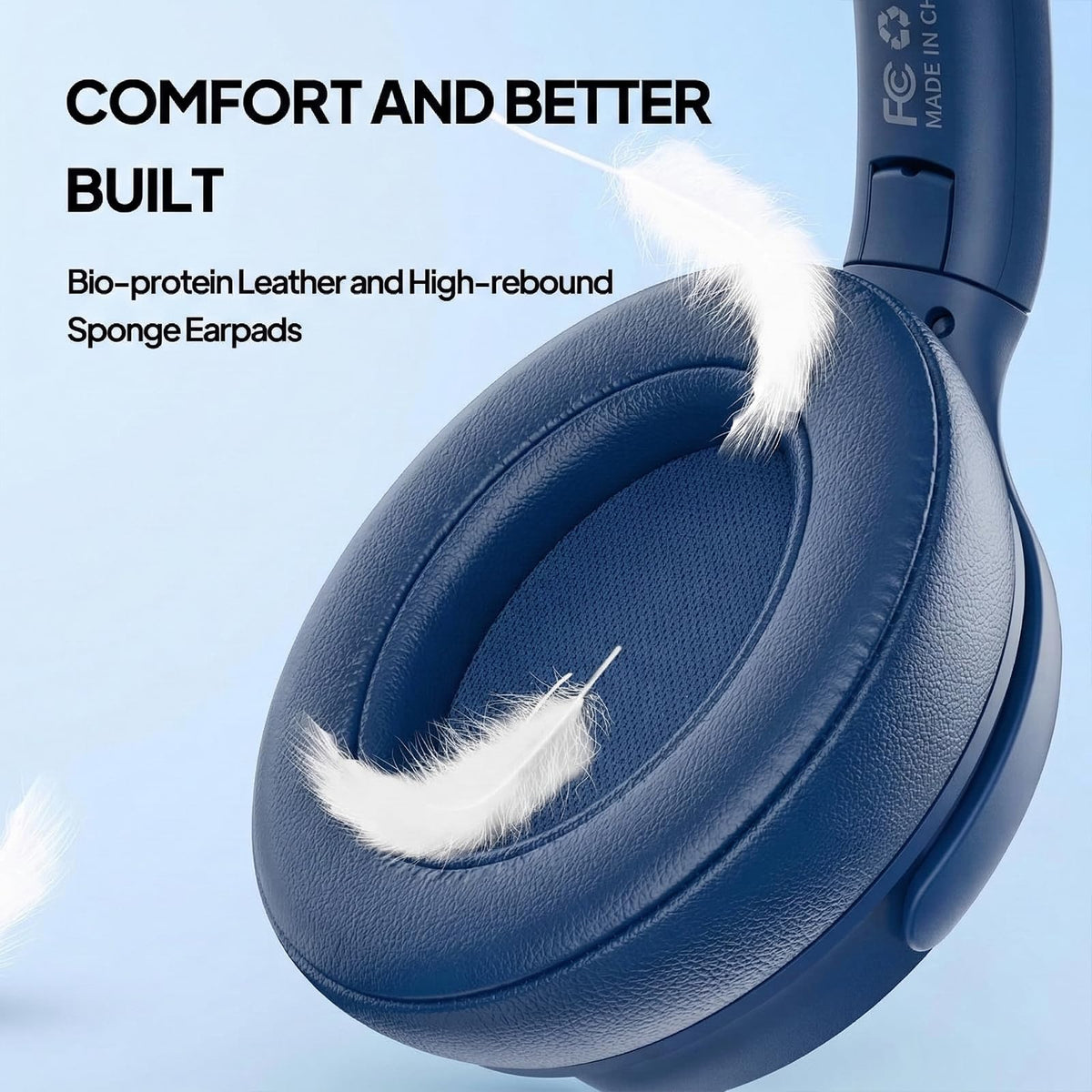 ADOOPE over-ear cushions provide passive noise isolation for immersive listening.