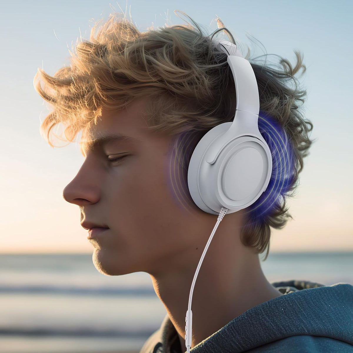 ADOOPE soft carrying bag and headphones showing protection for travel