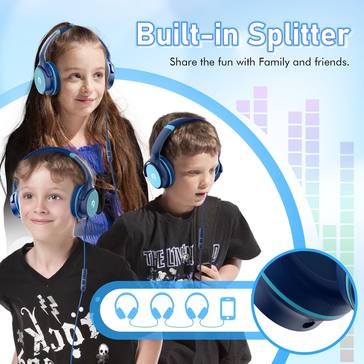 ADOOPE inline microphone and volume control for clear class calls