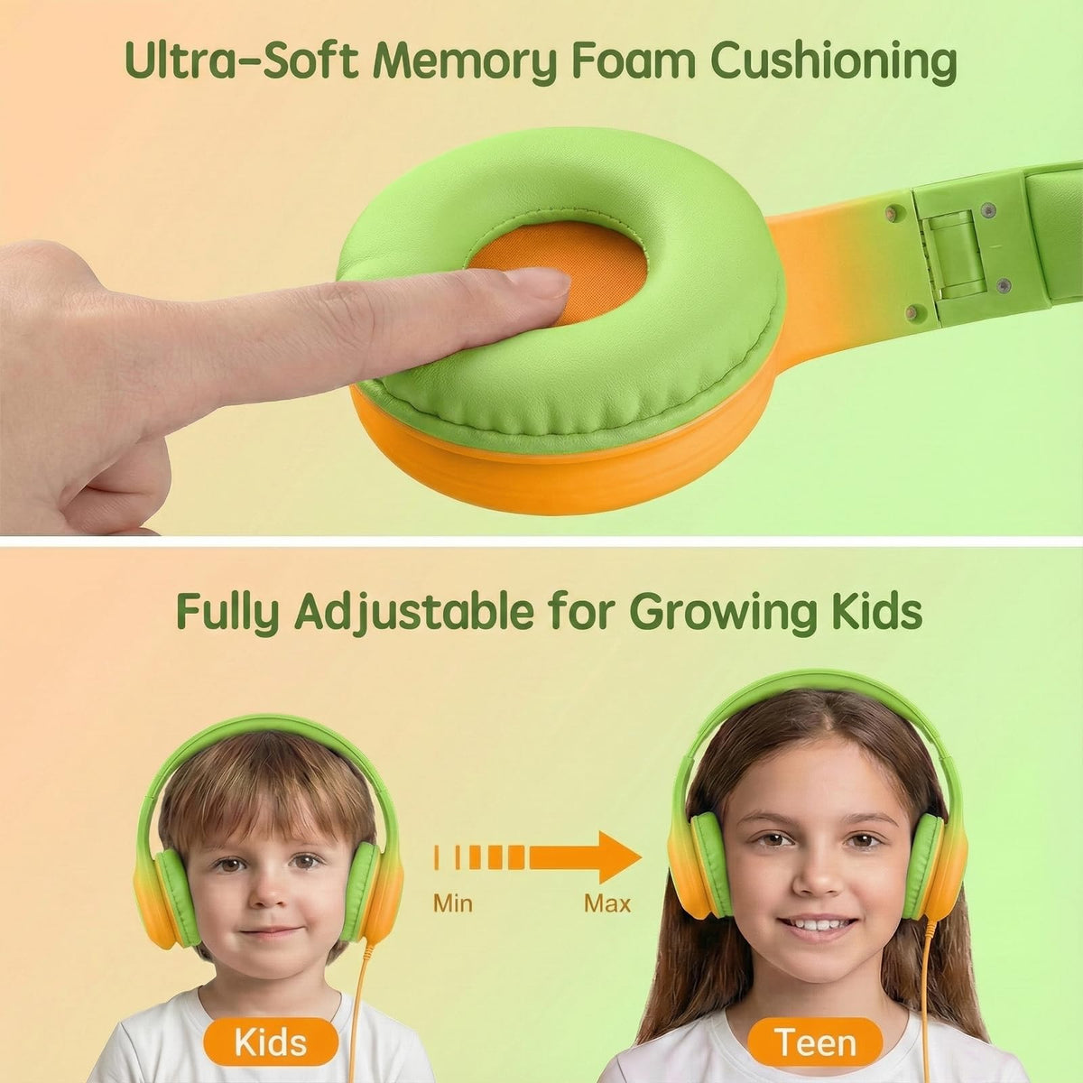 ADOOPE lime green and orange colorway adds kid-friendly style