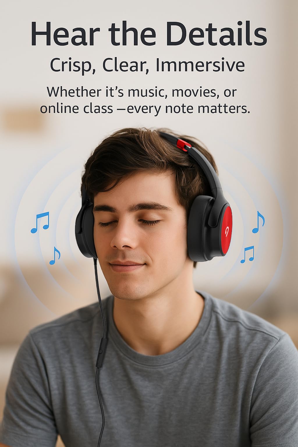ADOOPE noise-isolating earcups for focused listening
