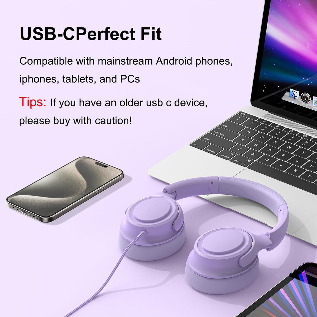 ADOOPE USB-C connector close shot showing plug-and-play digital audio convenience