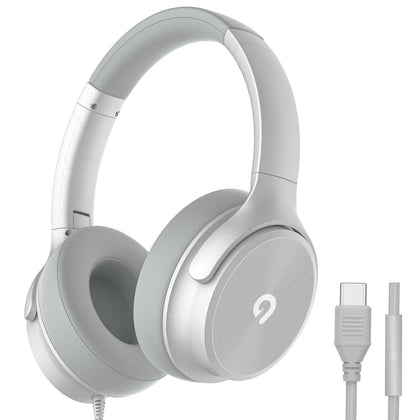 ADOOPE USB-C wired over-ear headphones with mic for clear calls and music