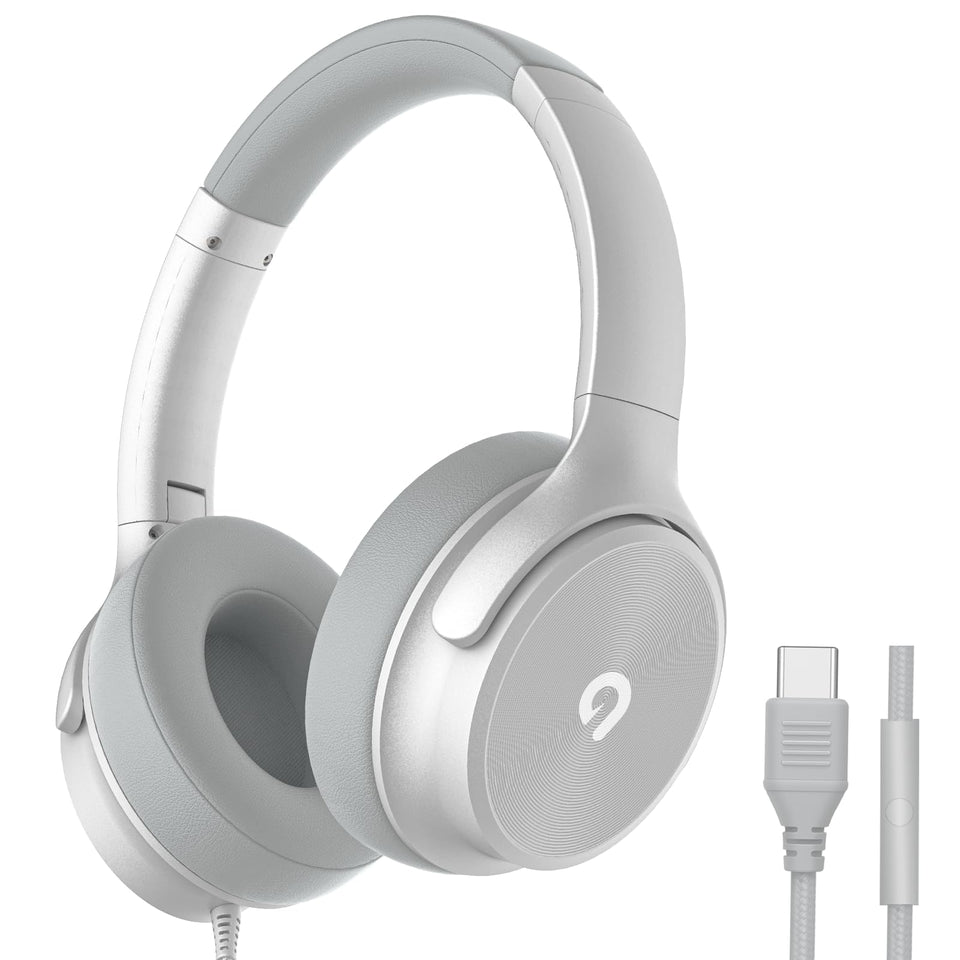 ADOOPE USB-C wired over-ear headphones with mic for clear calls and music