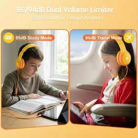 ADOOPE adjustable headband headphones grow with your child for comfort.