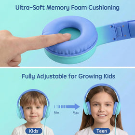 ADOOPE headphones in a school setting show durable design for learning apps