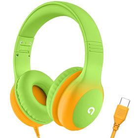 ADOOPE wired kids headphones with USB-C plug for classroom listening