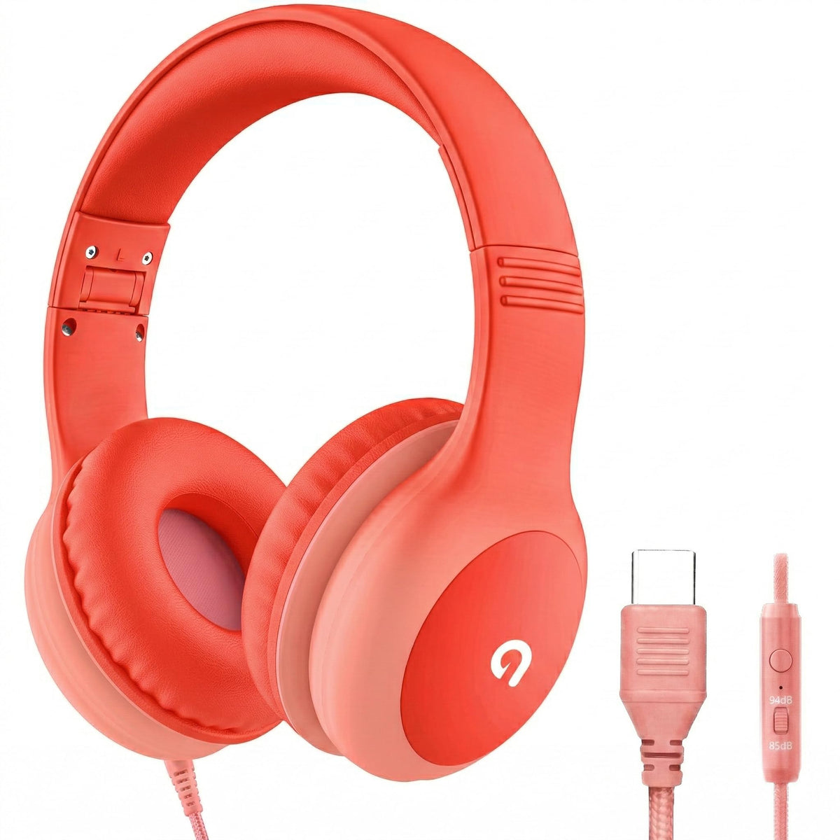 ADOOPE wired kids headphones with USB-C plug for modern devices and learning
