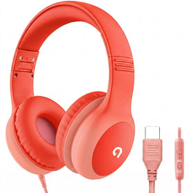 ADOOPE wired kids headphones with USB-C plug for modern devices and learning