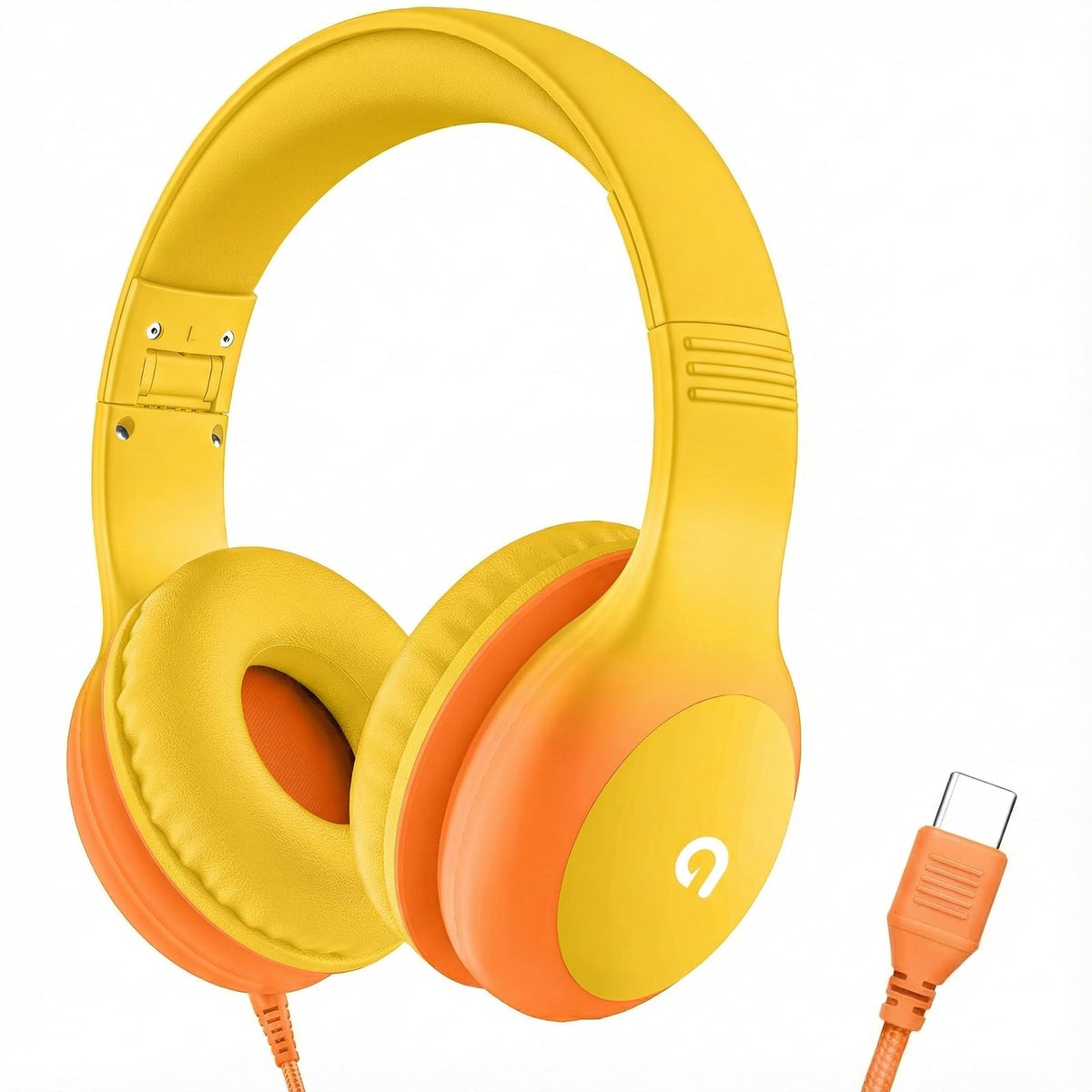 ADOOPE wired kids headphones with USB-C plug for clear online classes and learning apps