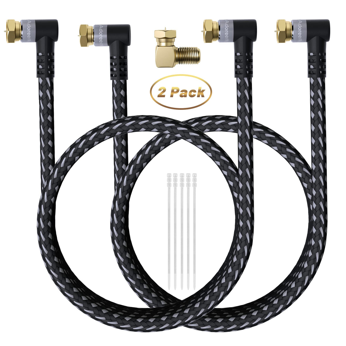 Adoreen 2-pack offers value with a spare cable for future setups.