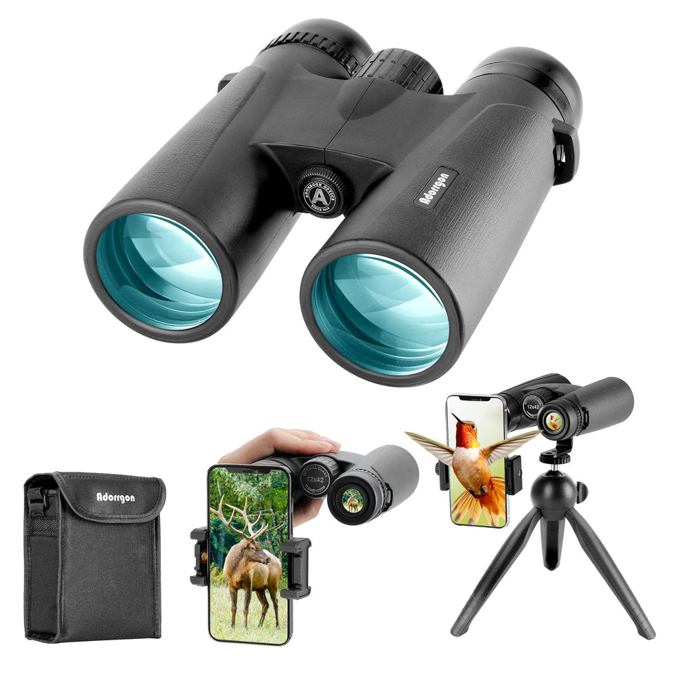 Adorrgon front view showing binoculars body and clarity benefit