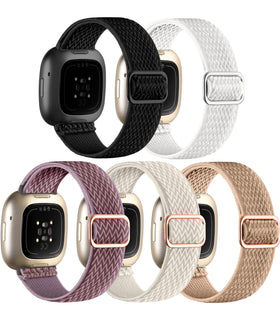 Adorve elastic nylon band for Versa 3, close-up texture, breathable comfort