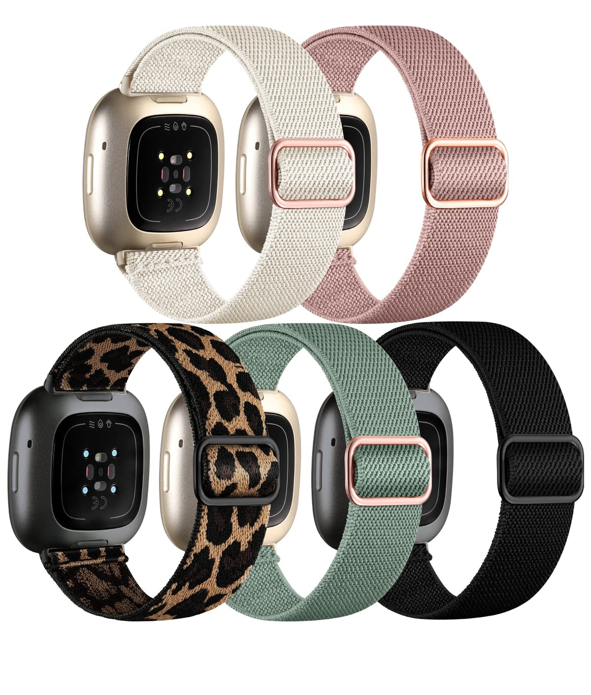 Adorve elastic nylon band Sense 2 close-up shows soft, breathable material for all-day comfort.