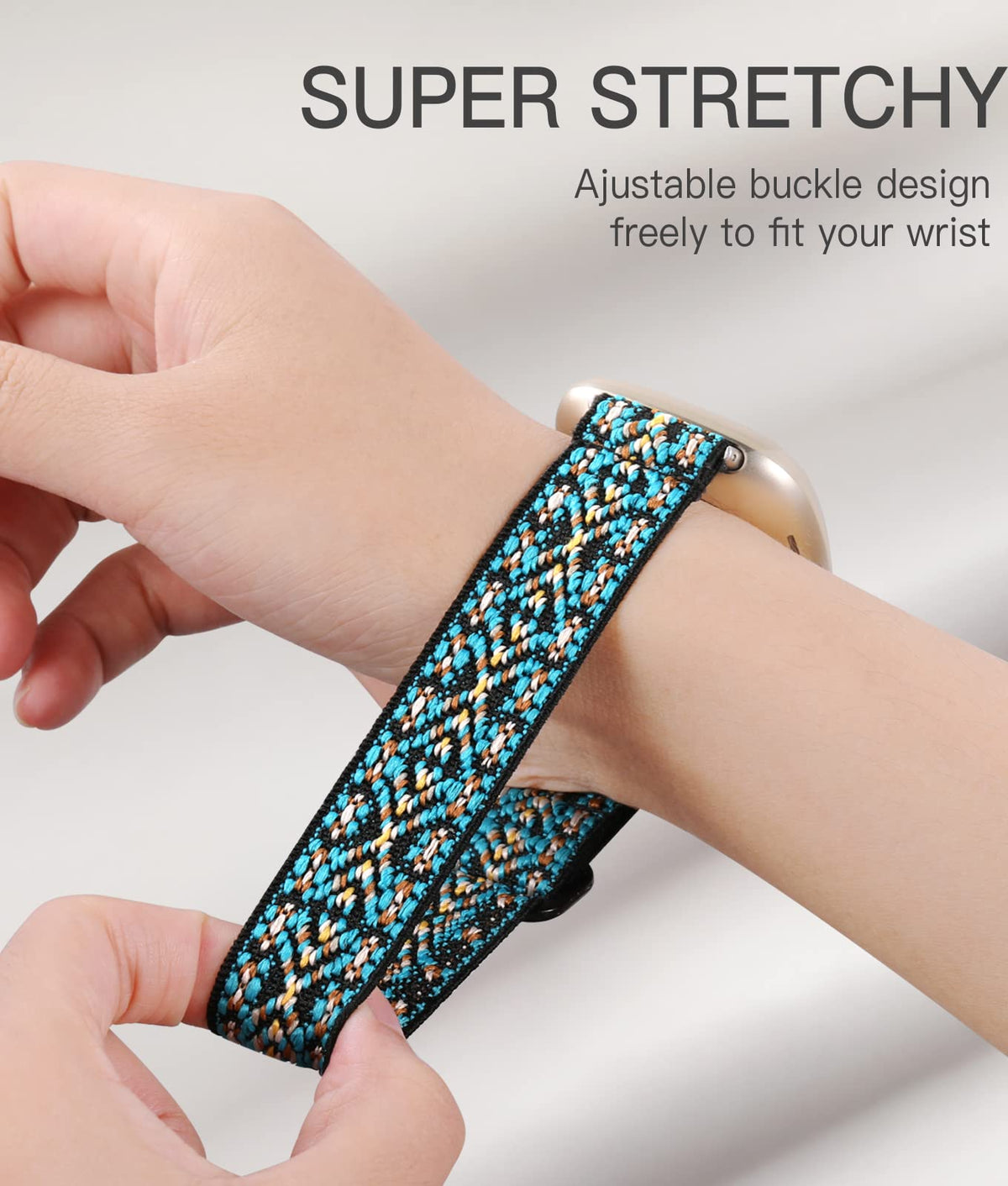 Adorve elastic nylon band Sense supports easy daily adjustment.