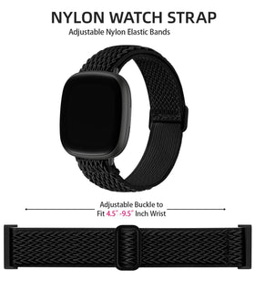 Adorve elastic nylon band Versa 4 provides snug skin friendly wear during activity.