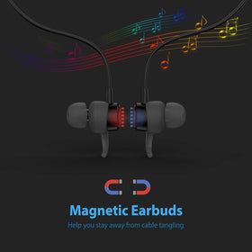 ADPROTECH magnetic earbuds clasped together to prevent tangles during storage