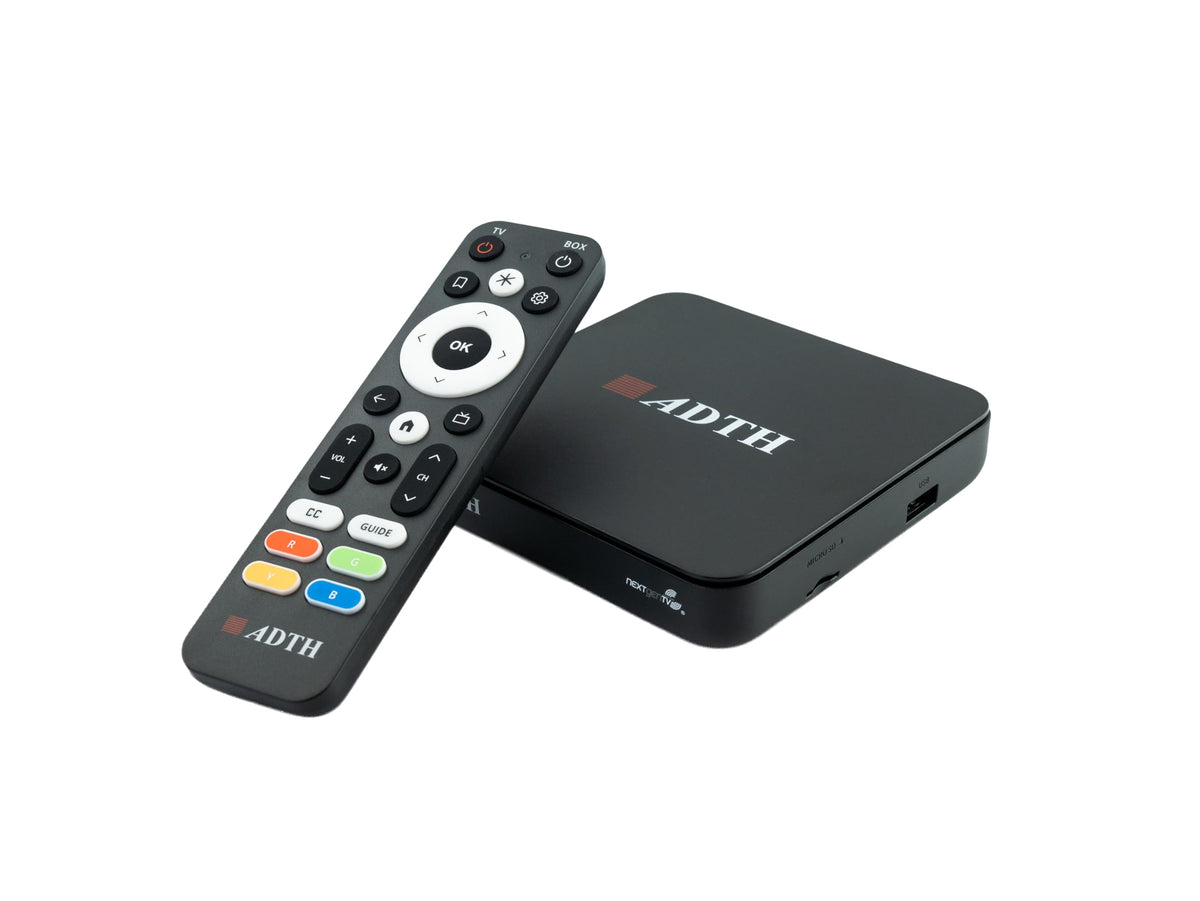 ADTH NextGen TV Box Gen 2 setup with antenna for easy OTA access
