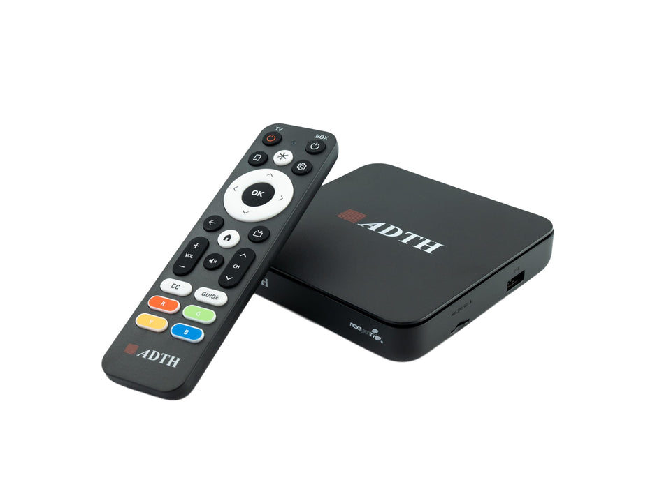 ADTH NextGen TV Box Gen 2 setup with antenna for easy OTA access