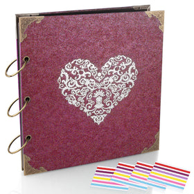 ADVcer Photo Album red cover for stylish memory keeping