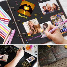 ADVcer Photo Album matched pages and page protectors for easy, protected storage.