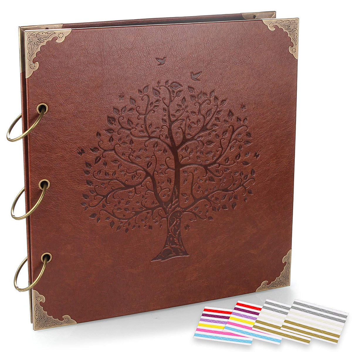 ADVcer Photo Album with vintage tree leather cover keeps memories secure and beautifully organized.