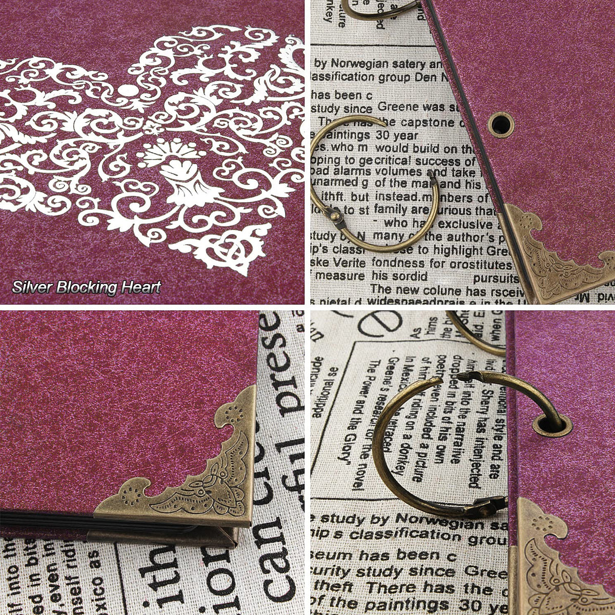 ADVcer Vintage hardcover three-ring binder with sturdy design