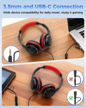 Aechorhy folded compact headphones for easy packing and travel convenience