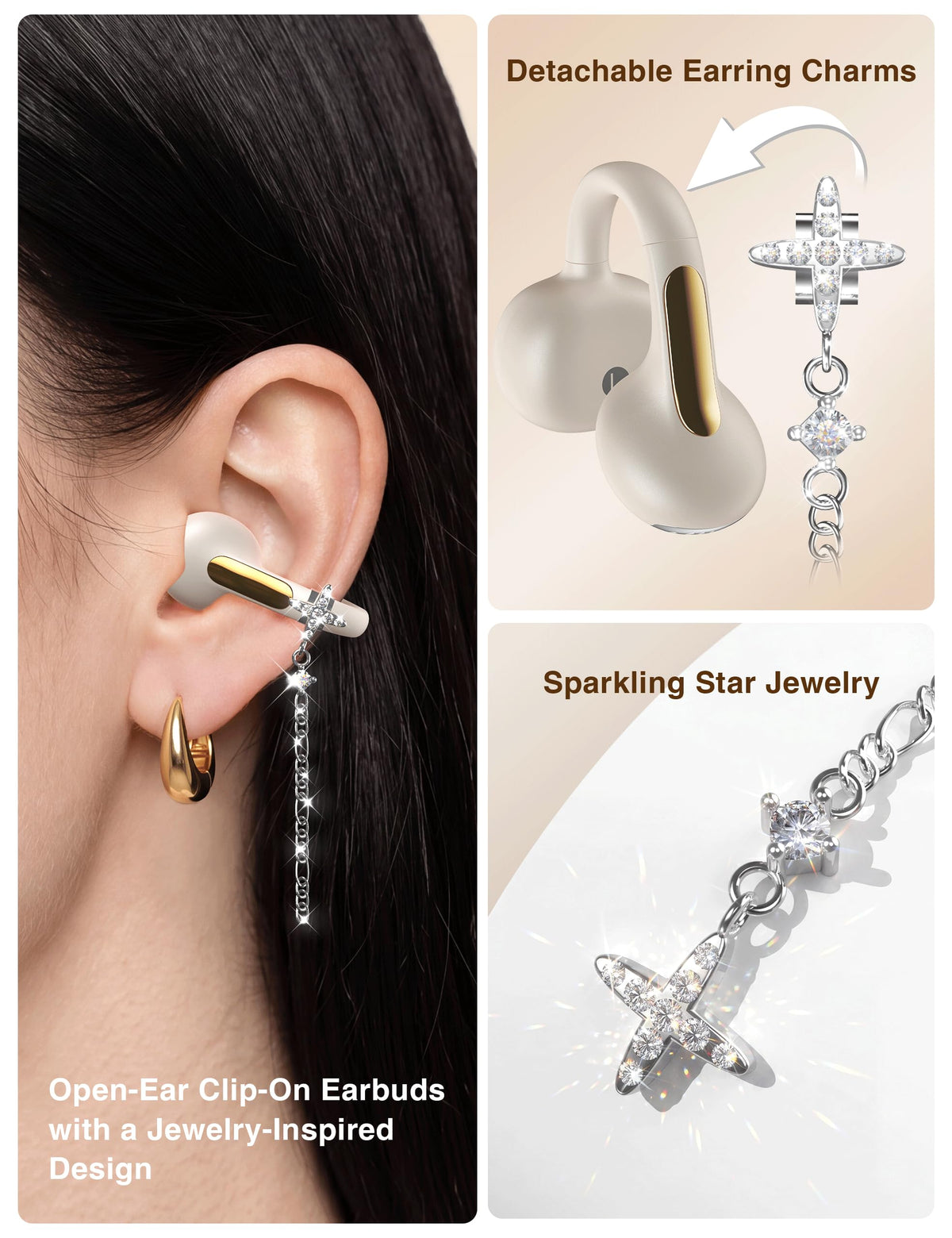 Aefroen star jewelry close-up displaying decorative pendant and upscale fashion appeal