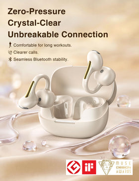 Aefroen U-shaped clip detail showing secure fit and comfort for extended wear