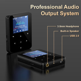 Aeheqkl 64GB MP3 player in pocket shows compact portability