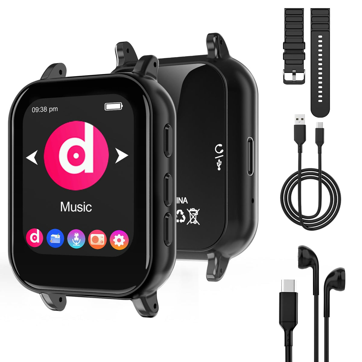 Aeheqkl MP3 Player with Bluetooth 5.0 for stable wireless listening on the move