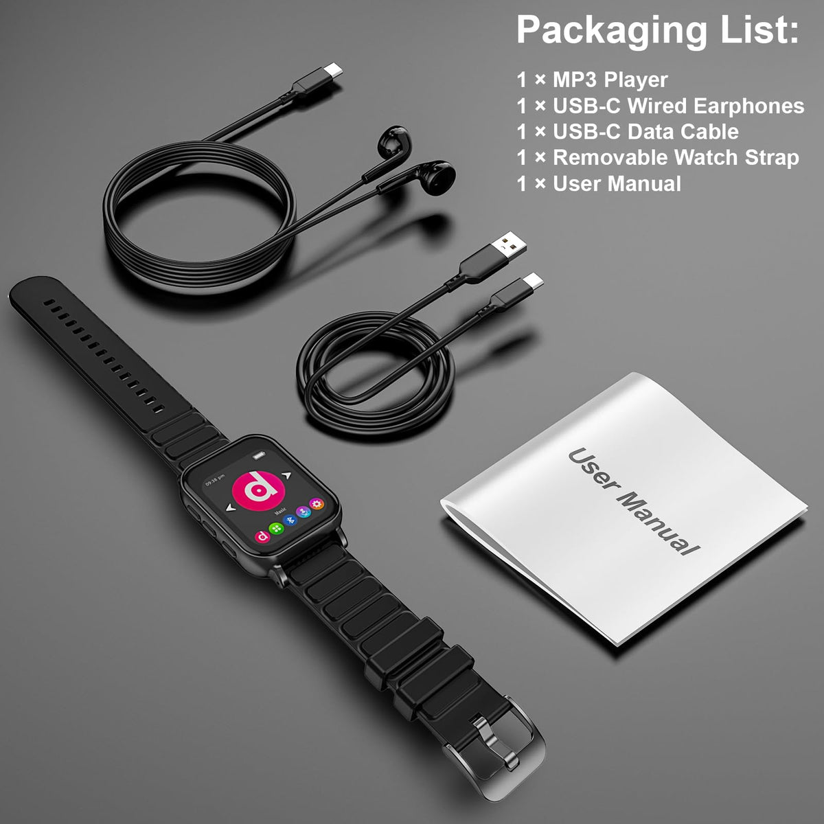 Aeheqkl MP3 Player portable design suited for running and gym
