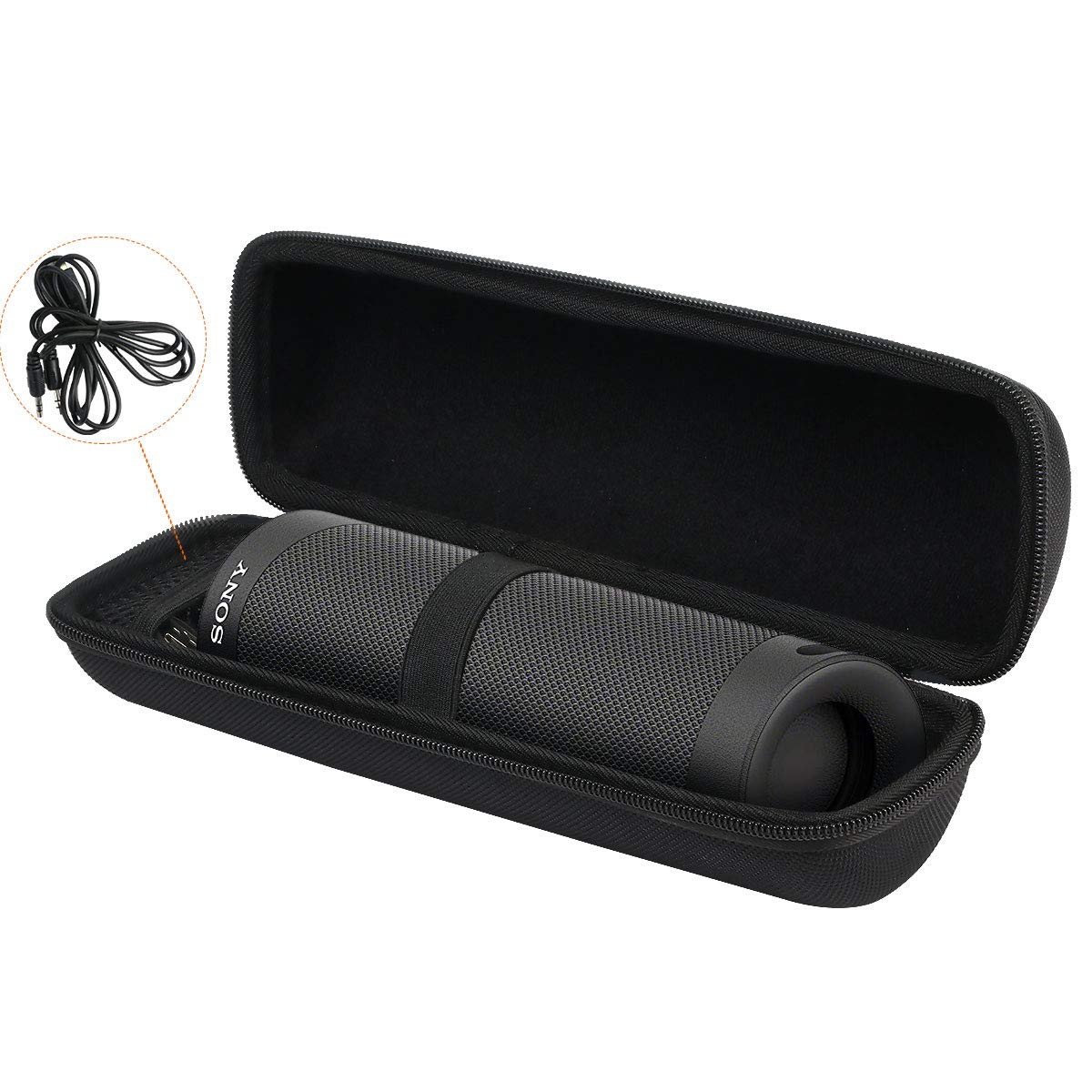 Aenllosi SRS-XB23 case side view shows compact, travel-ready design