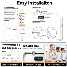 AENTGIU included hardware and bubble level simplify installation