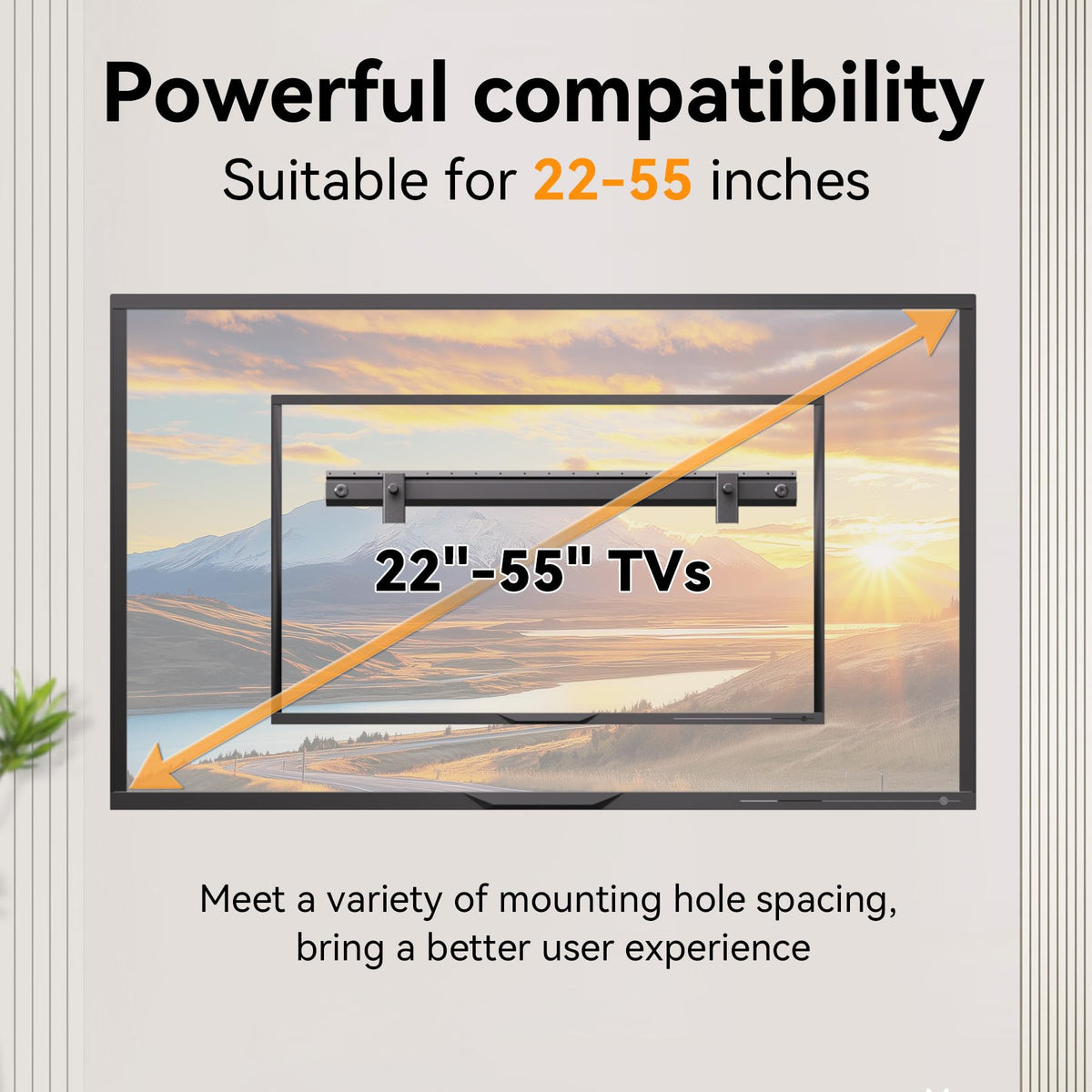 AENTGIU low-profile TV hanger sits flush for a clean wall look