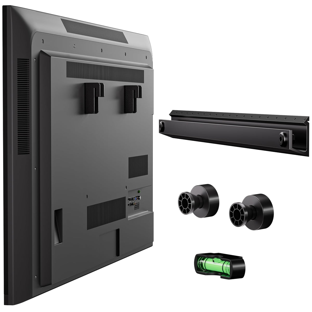 AENTGIU no-stud TV mount installation shows easy studless setup