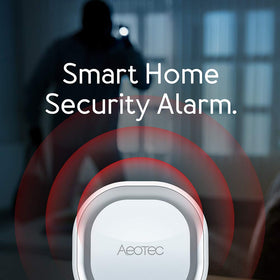 Aeotec Siren 6 side view highlights compact wall mount