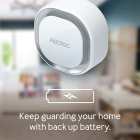 Aeotec Siren 6 wall mount installation demonstrates easy placement