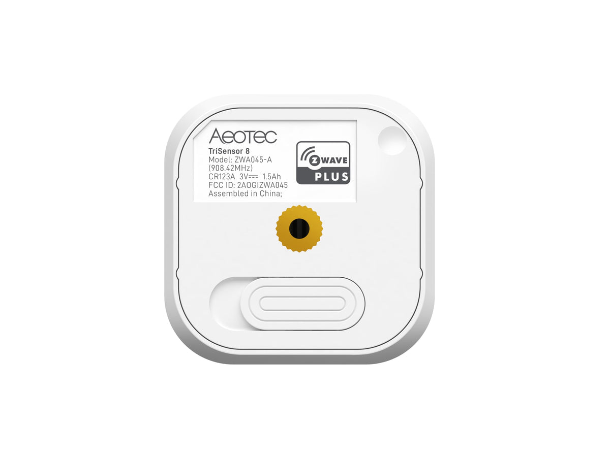 AEOTEC TriSensor 8 shown in a hub app dashboard indicating instant status updates